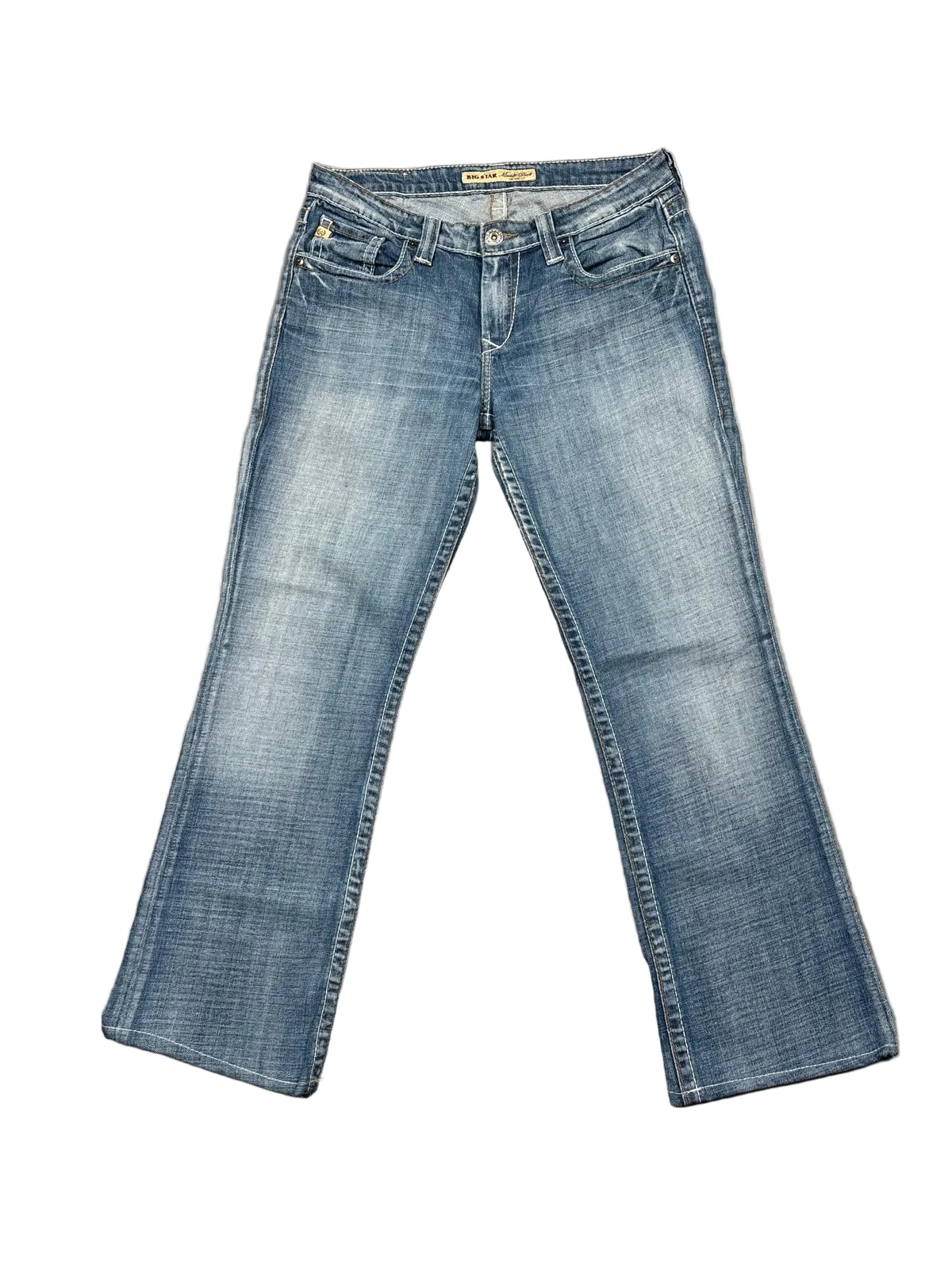 Vintage Flared Jeans mit Strass Taschen (M/L)