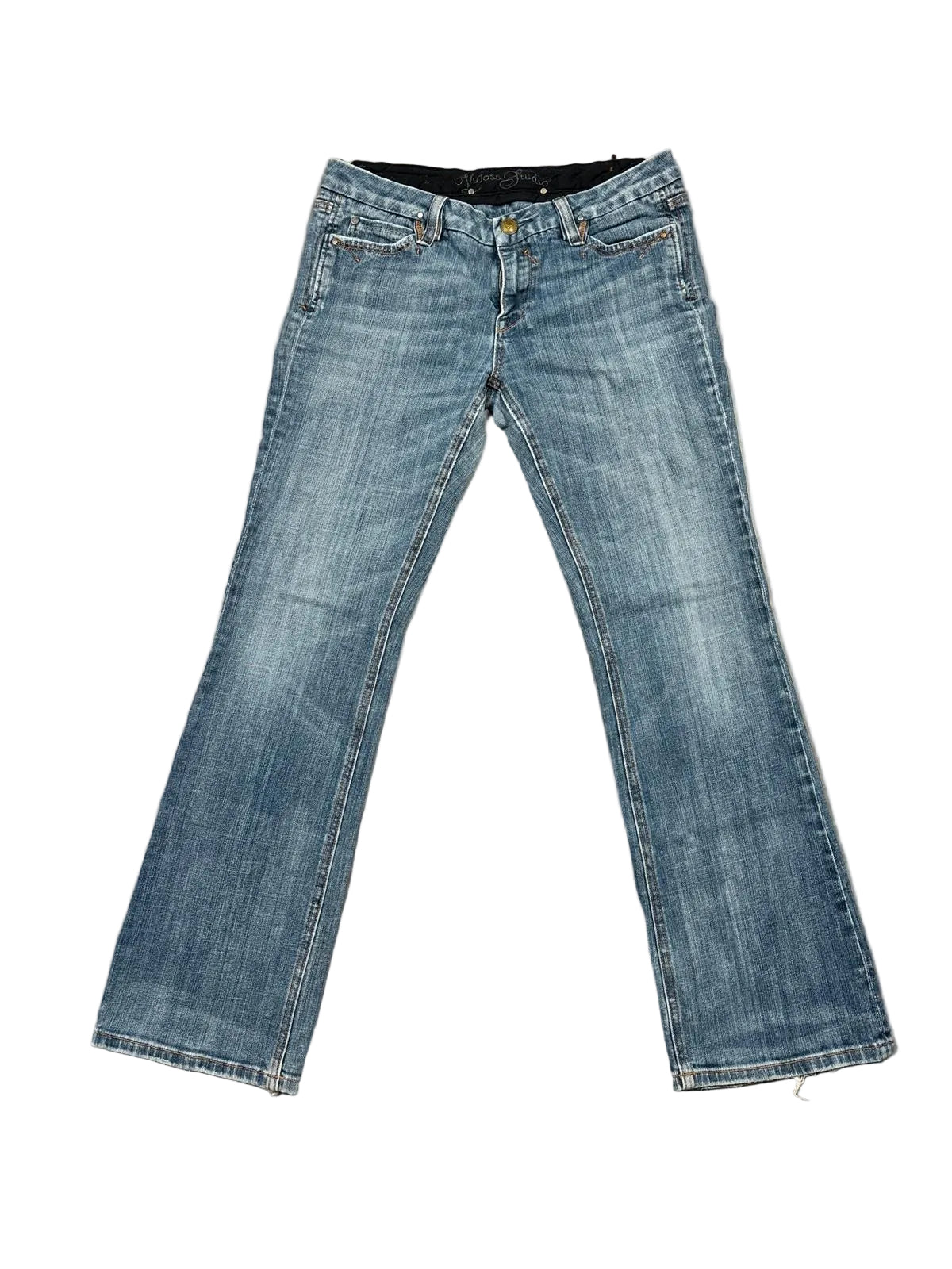 Vintage Y2K Studded Flared Jeans (M)