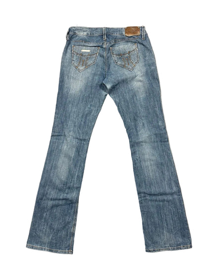 Vintage Flared Jeans mit Strass Details (M)