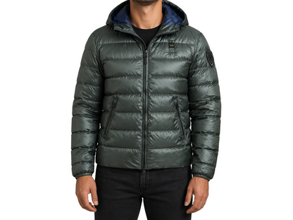Blauer USA Daunenjacke (M)