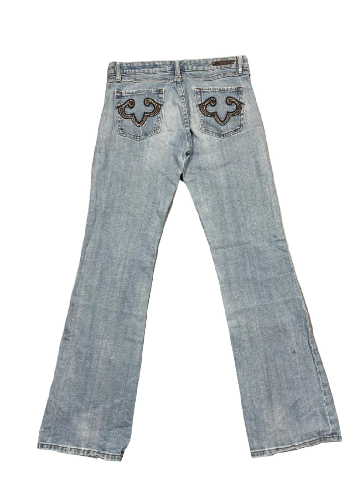 Vintage Y2K Rock Revival Style Flared Bootcut Jeans (M)