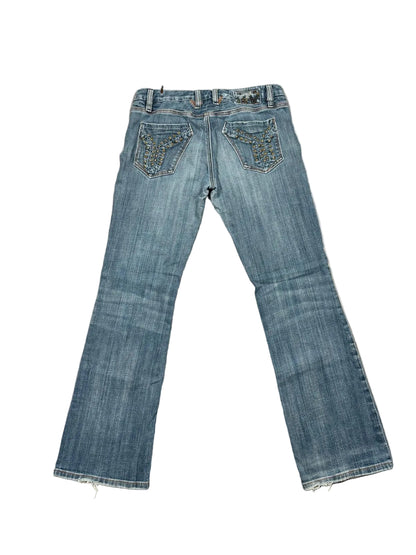 Vintage Y2K Studded Flared Jeans (M)