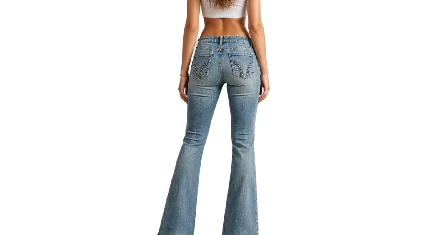 Y2K ANA American Blue Damen Bootcut Jeans (M)