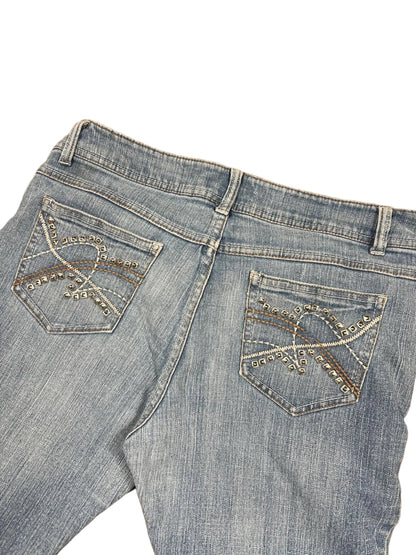 Vintage Y2K Studded Bootcut Jeans (M)