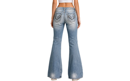 Vintage Y2K Flared Bootcut Jeans Denim (S)