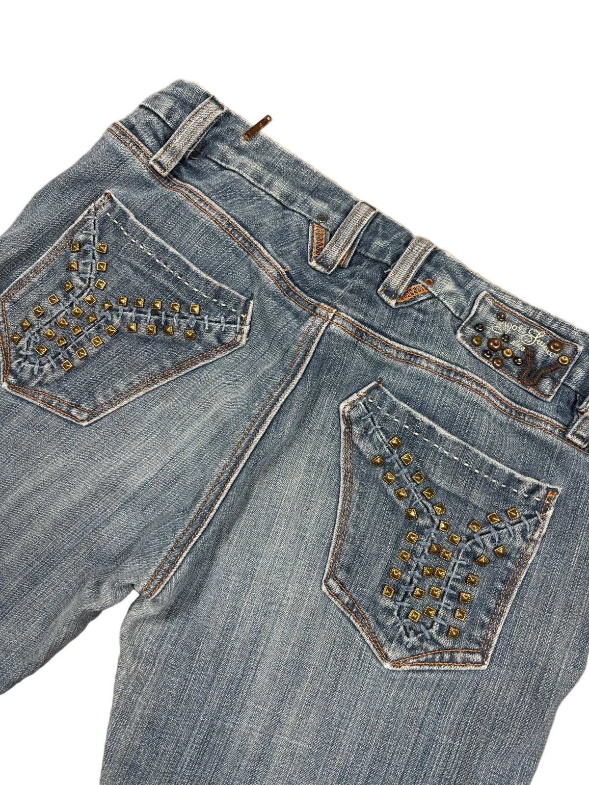 Vintage Y2K Studded Flared Jeans (M)