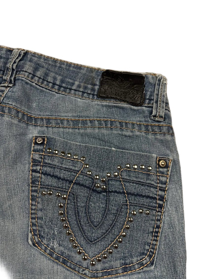 Vintage Paris Blues Studded Flared Jeans (M)