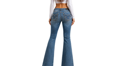 Vintage Paris Blues Studded Flared Jeans (M)