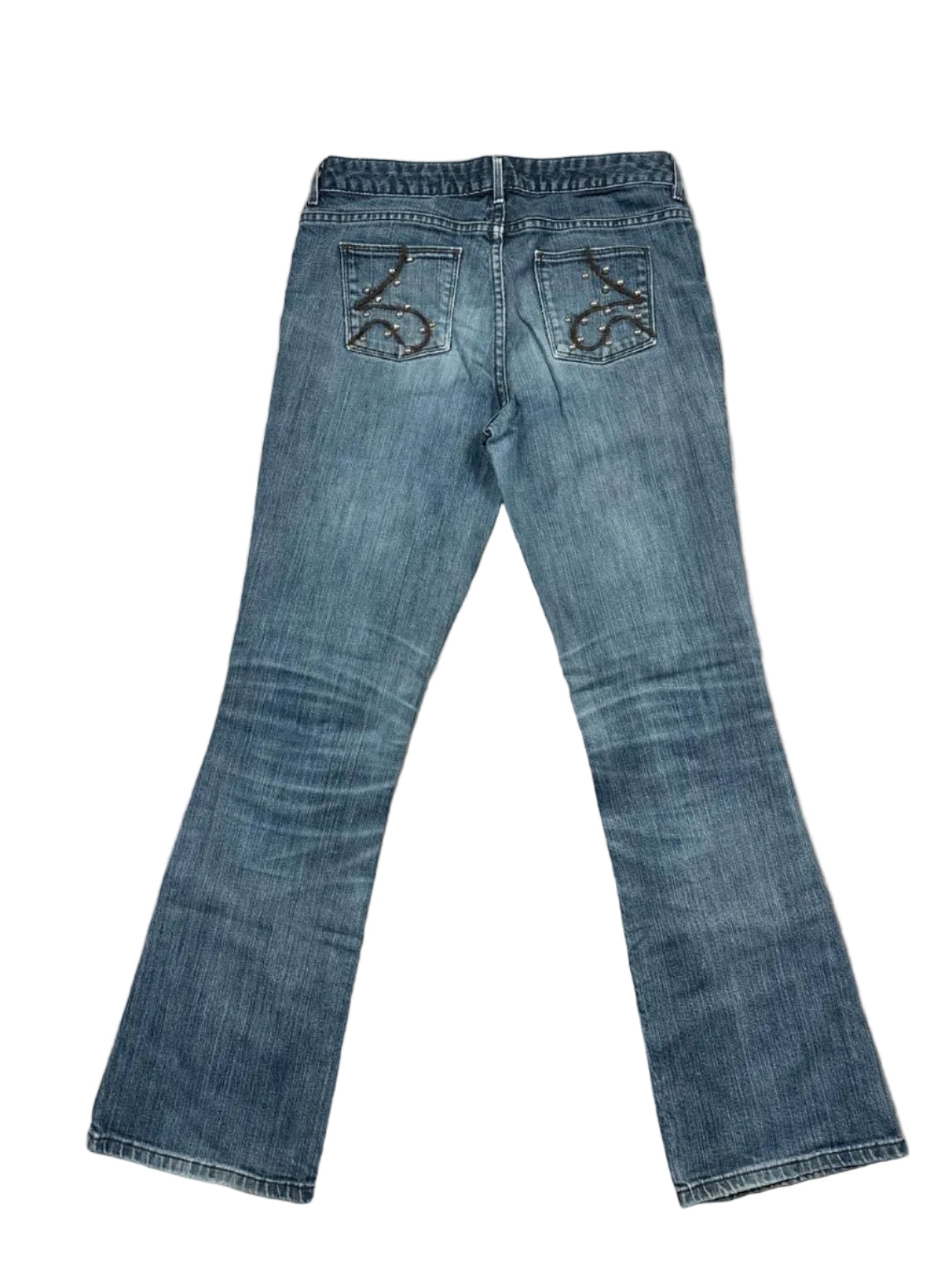 Vintage Y2K Studded Flared Bootcut Jeans (M)