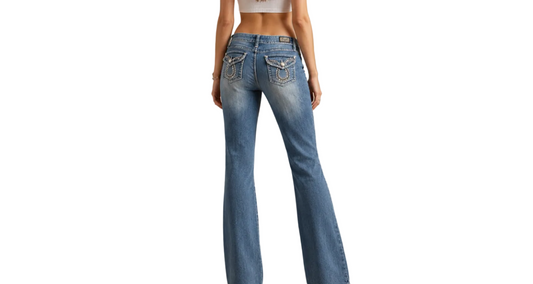 Y2K Earl Blau Bootcut Jeans (L)
