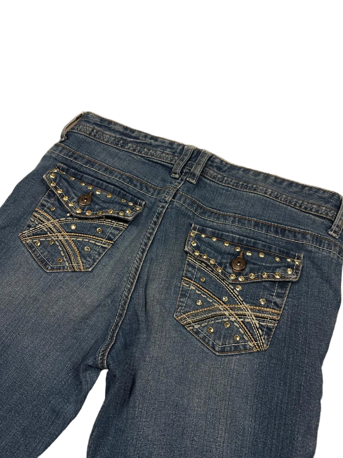 Vintage Y2K Strass Bootcut Jeans (M)